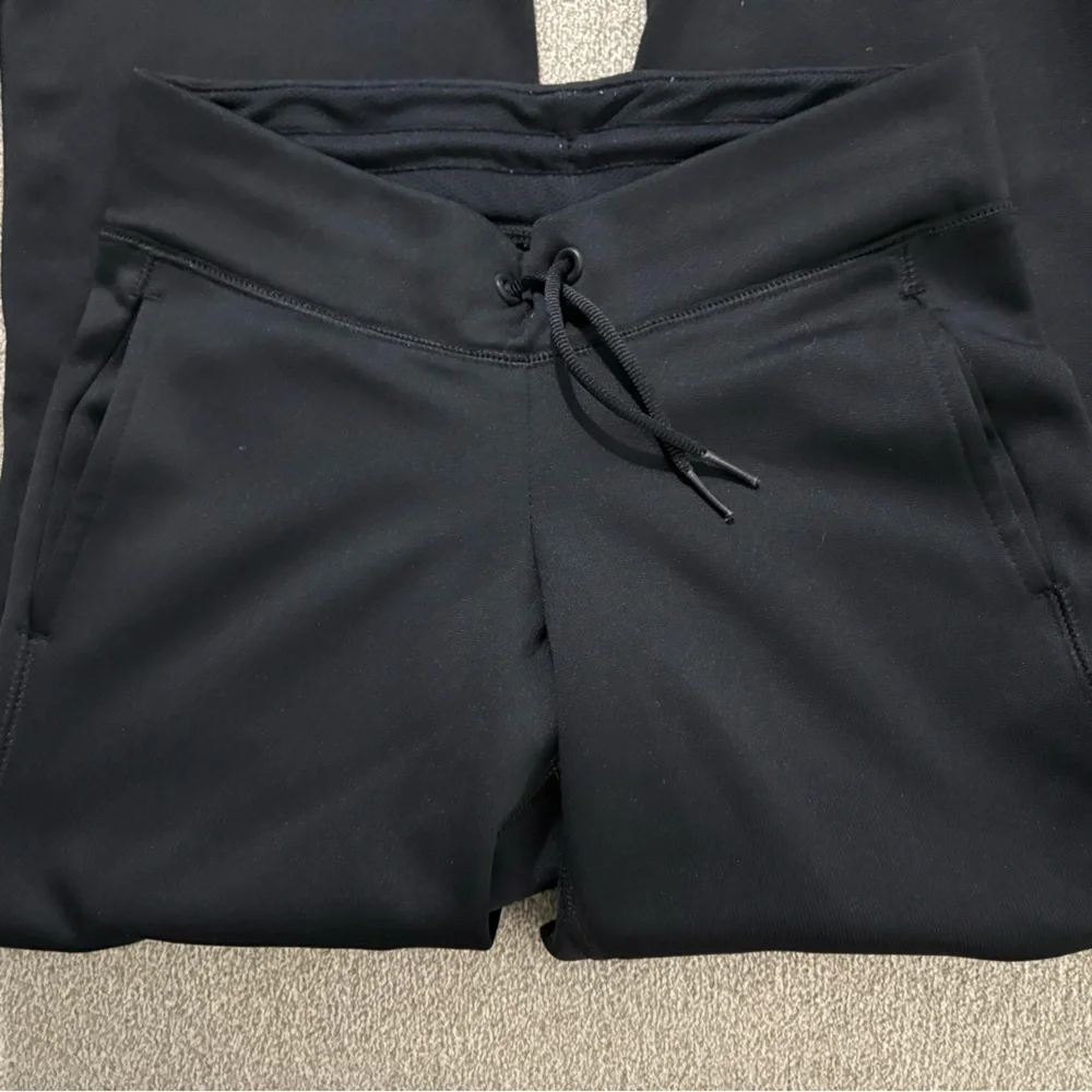Nike Therma-FIT Flared Bootcut Pants Black Gold Swoosh XS Athletic Warm Up